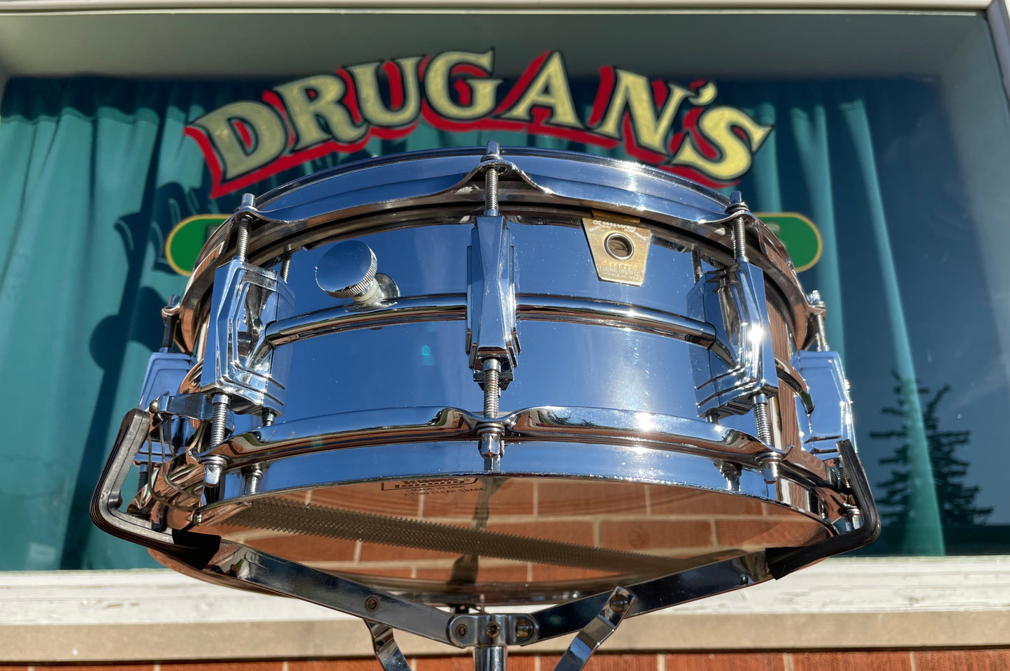Mid-1980s Ludwig 5x14 LM400 Supraphonic Snare Drum Early Monroe