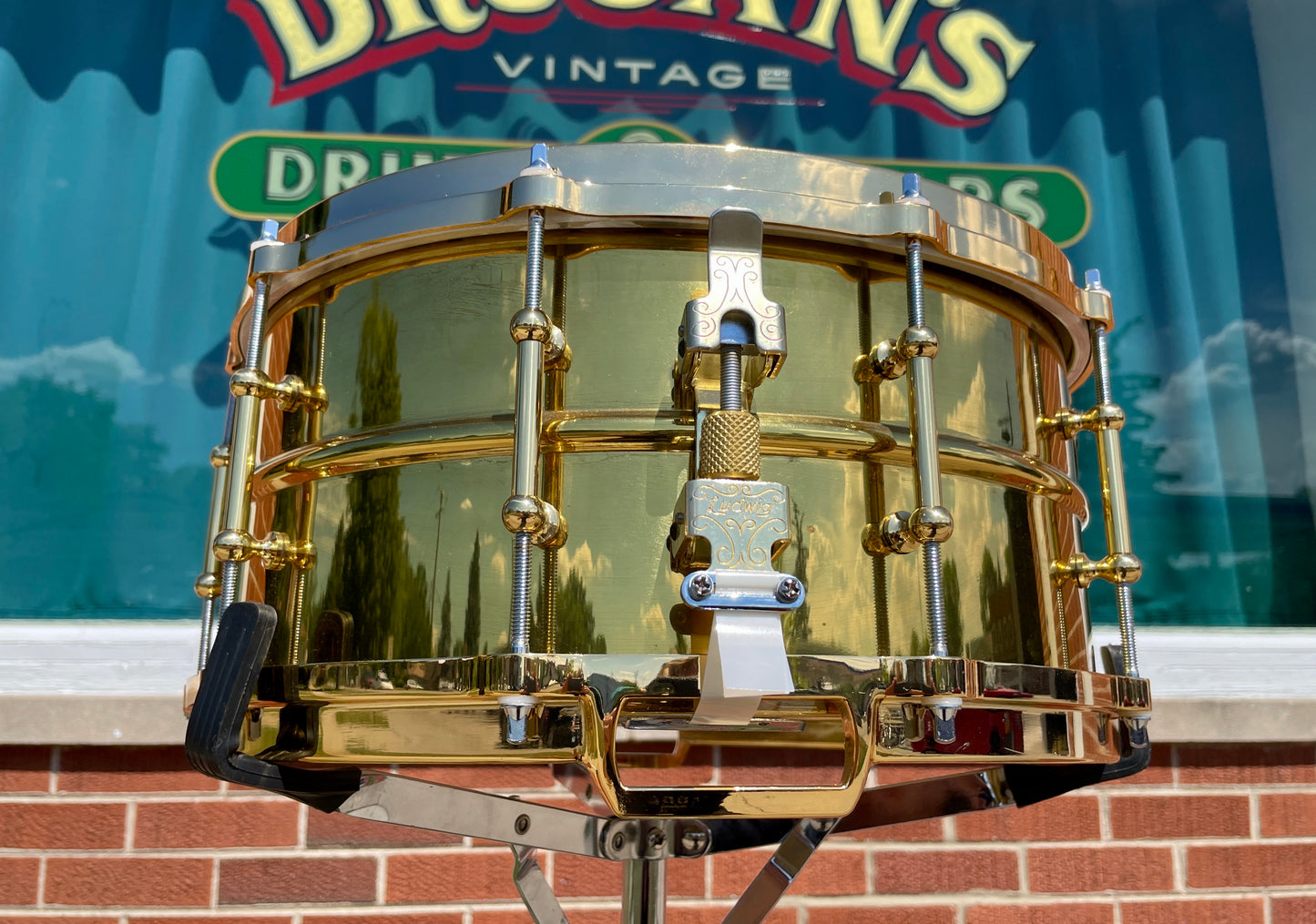 N.O.S. 2000 Ludwig 6.5x14 Limited Edition Brass Supraphonic Millennium Snare Drum #20 of 100