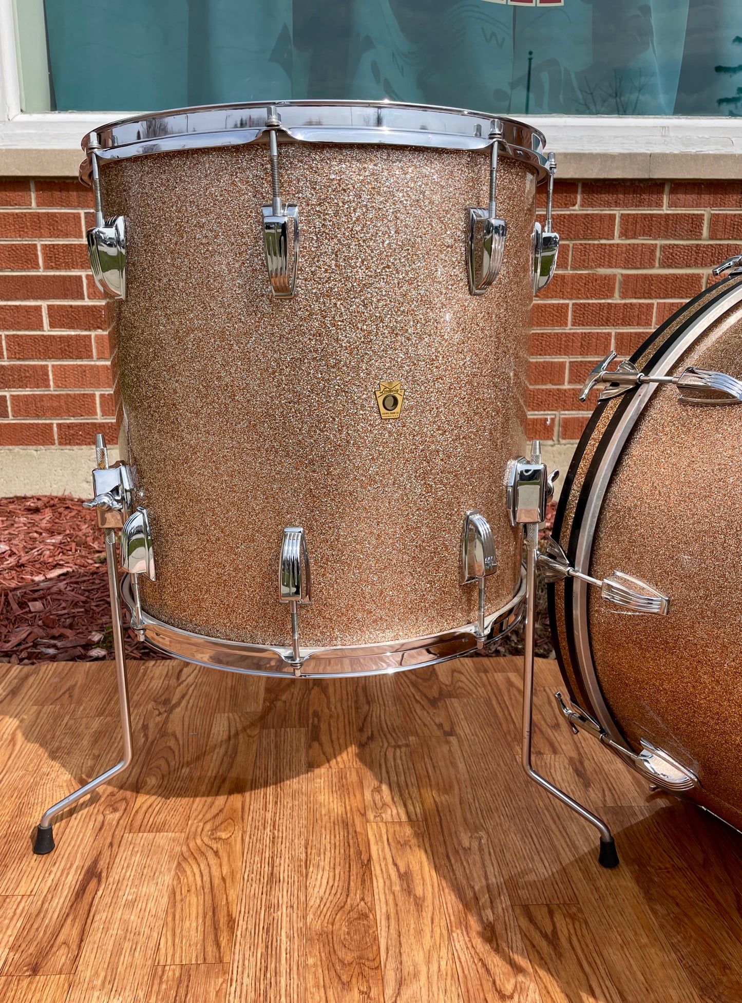 1964 Ludwig Super Classic Drum Set Champagne Sparkle 22/13/16
