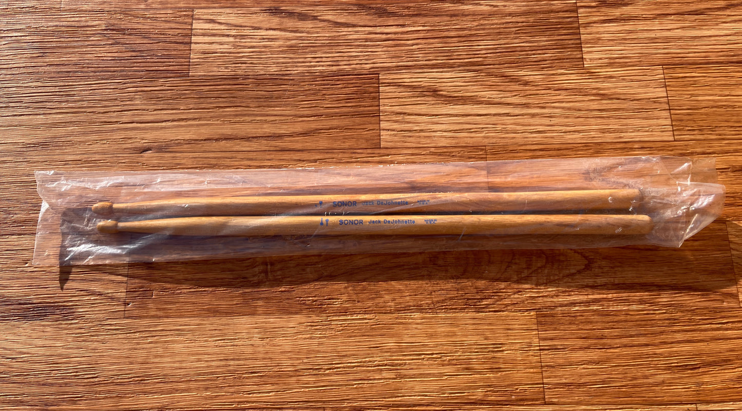 N.O.S. Vintage Sonor Jack DeJohnette Wood Tip Drum Sticks w/ Original Bag New Old Stock