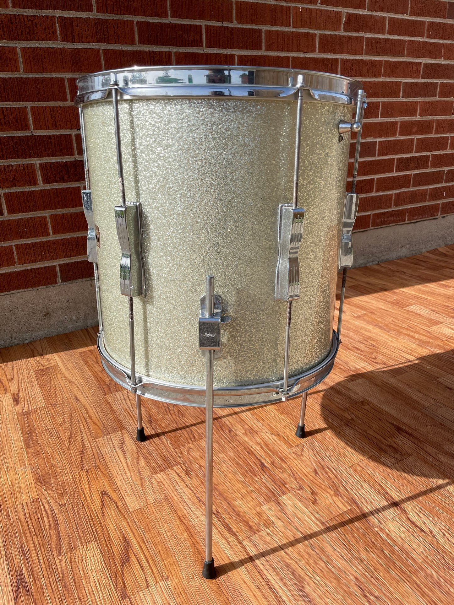 1964 Ludwig 14x14 Club Date Floor Tom Silver Sparkle