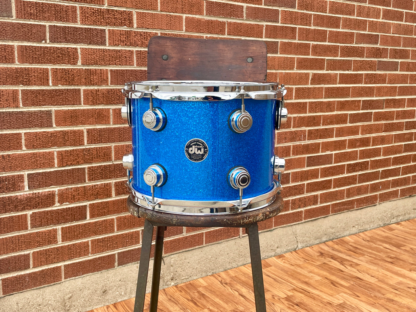 DW 9x12 Tom Drum Single Blue Sparkle Drum Workshop