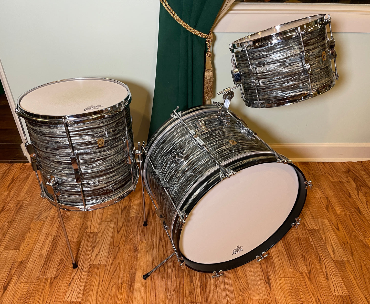 1966 Ludwig Club Date Drum Set Oyster Blue Pearl 20/12/14