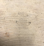 16" Zildjian A 1947-53 Trans Stamp Crash or Hi-Hat Cymbal 1014g #630