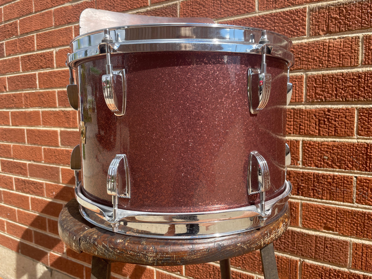 1969 Ludwig 8x12 Tom Drum Burgundy Sparkle