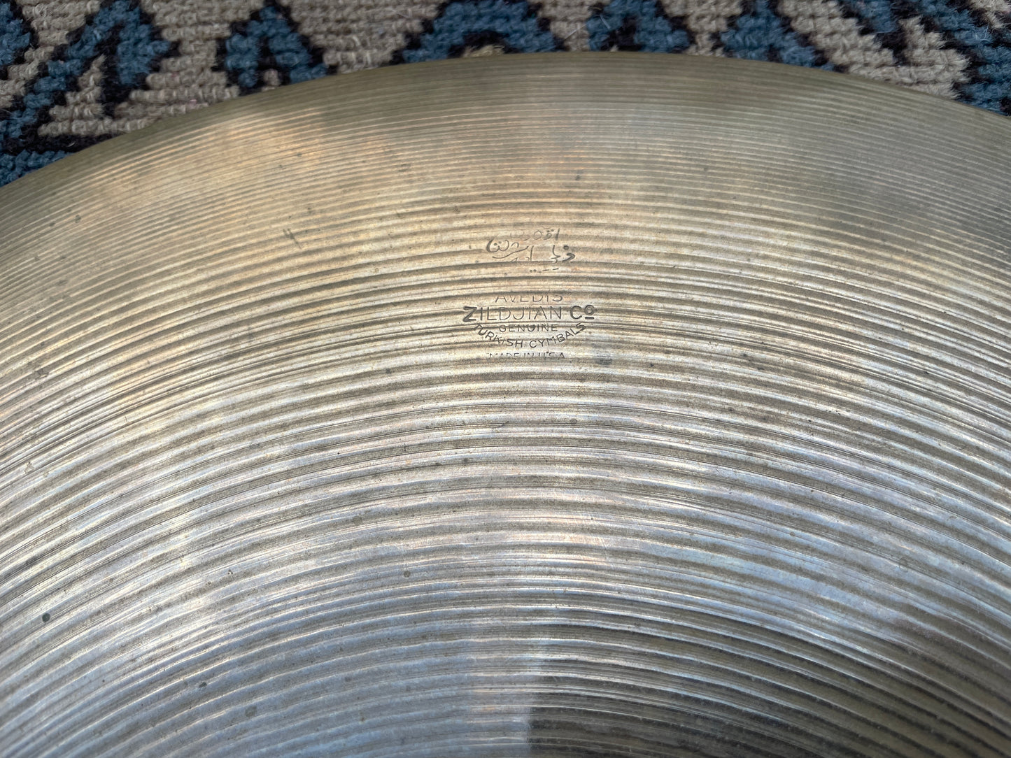 19" Zildjian A 1940s - 1950s Trans Stamp Ride Cymbal 1324g #820 *Video Demo*