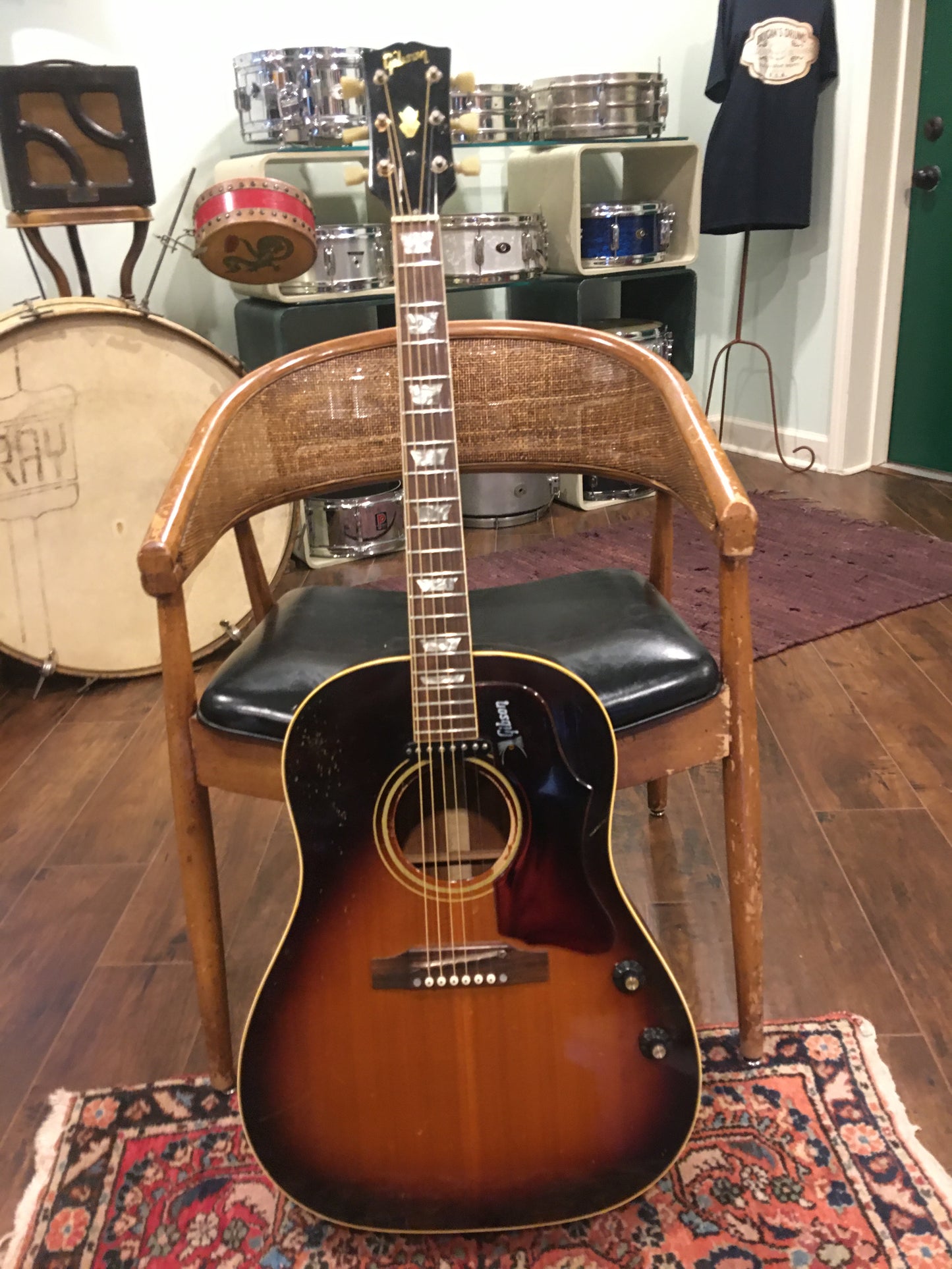 1968 Gibson J160E Sunburst Acoustic Guitar Beatles Lennon Harrison