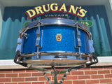 1966 Ludwig 5x14 Jazz Festival Snare Drum Blue Sparkle