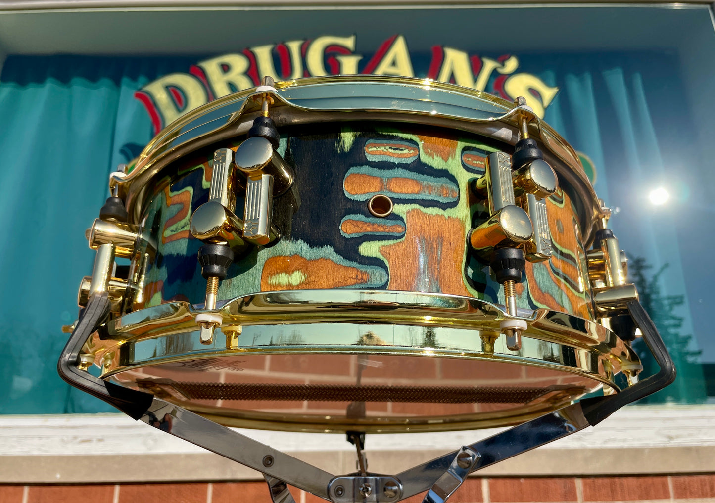 Sonor Artist Series 5x13 Snare Drum Earth Finish w/ Gold Hardware Jojo Mayer 27-Ply Beech Shell