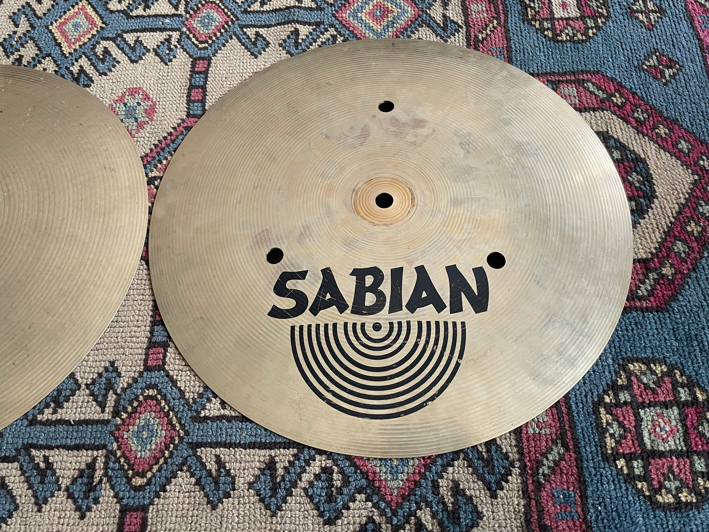 14" Sabian AA Flat Hats Hi-Hat Cymbal Pair 1052g/1460g