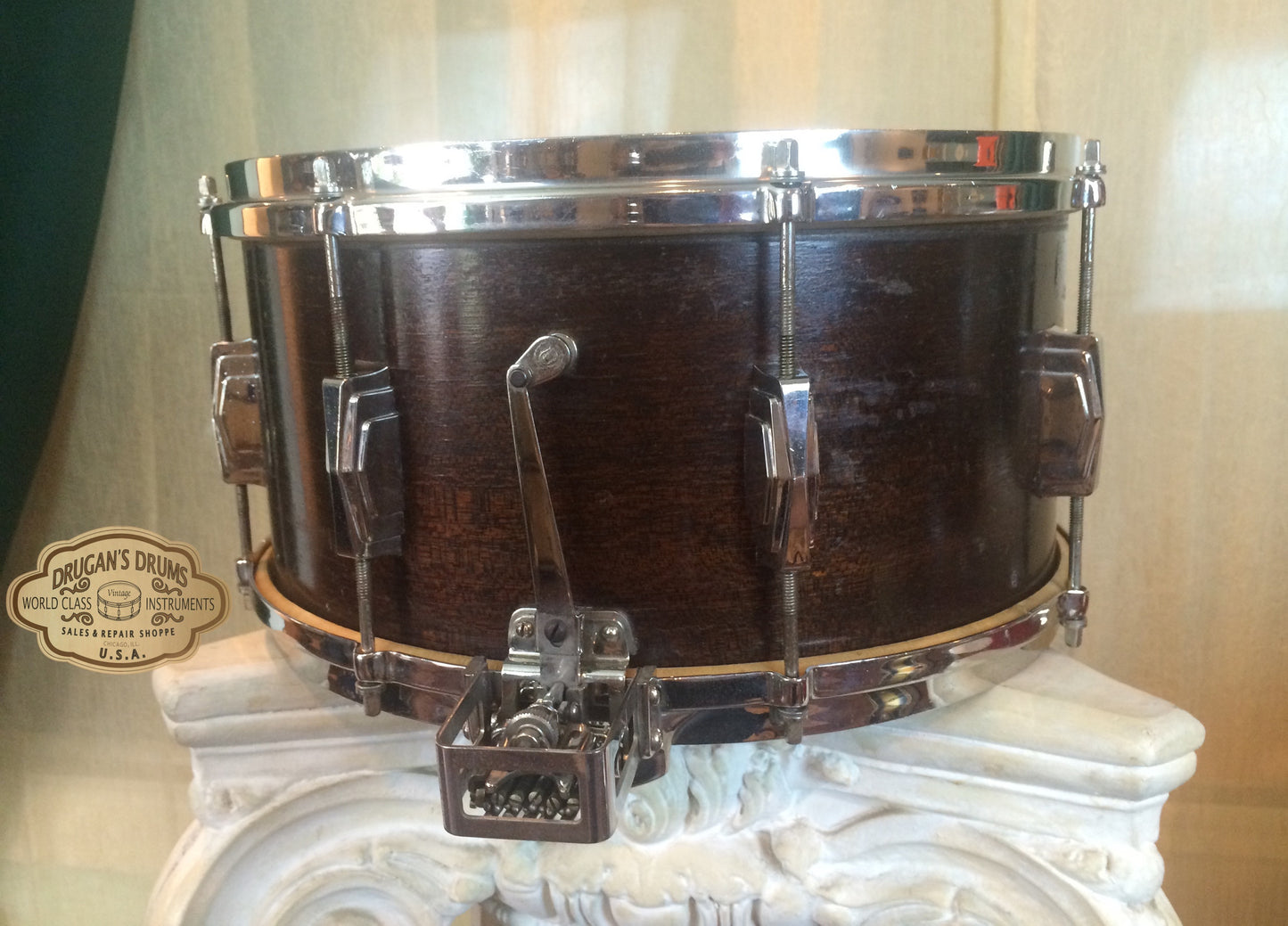 Stunning 1939 Super Ludwig & Ludwig 6.5x14 Snare Drum