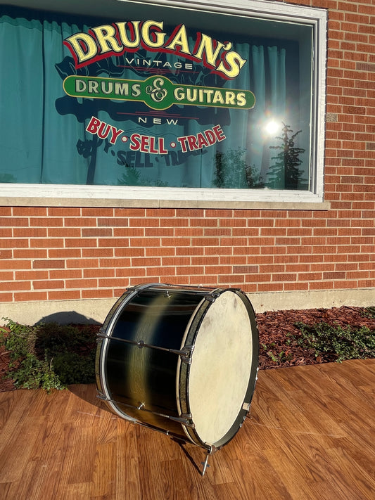 1939 Leedy 12x18 Bass Drum Blue / Silver Duco