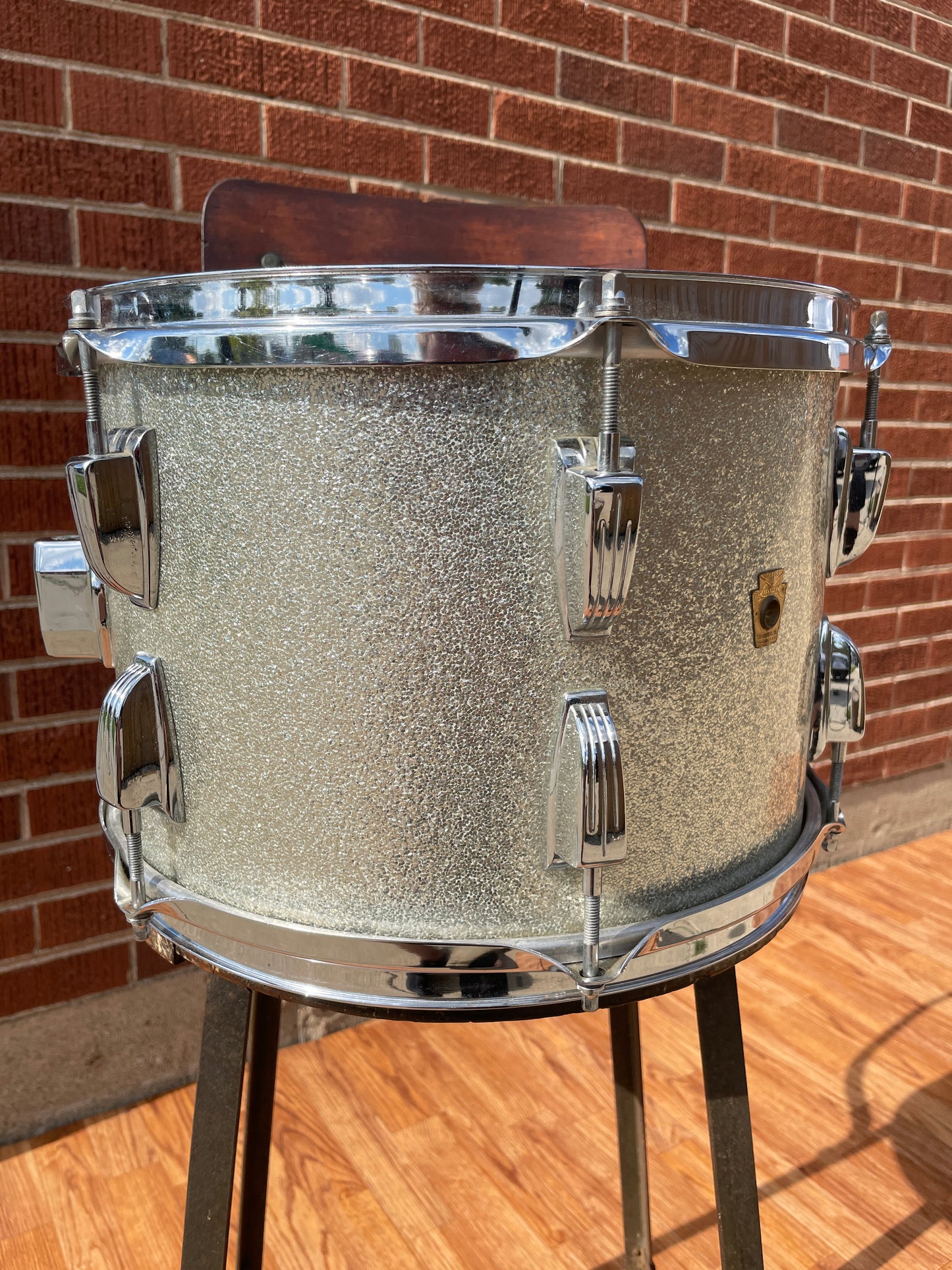 1966 Ludwig 9x13 Tom Drum Silver Sparkle