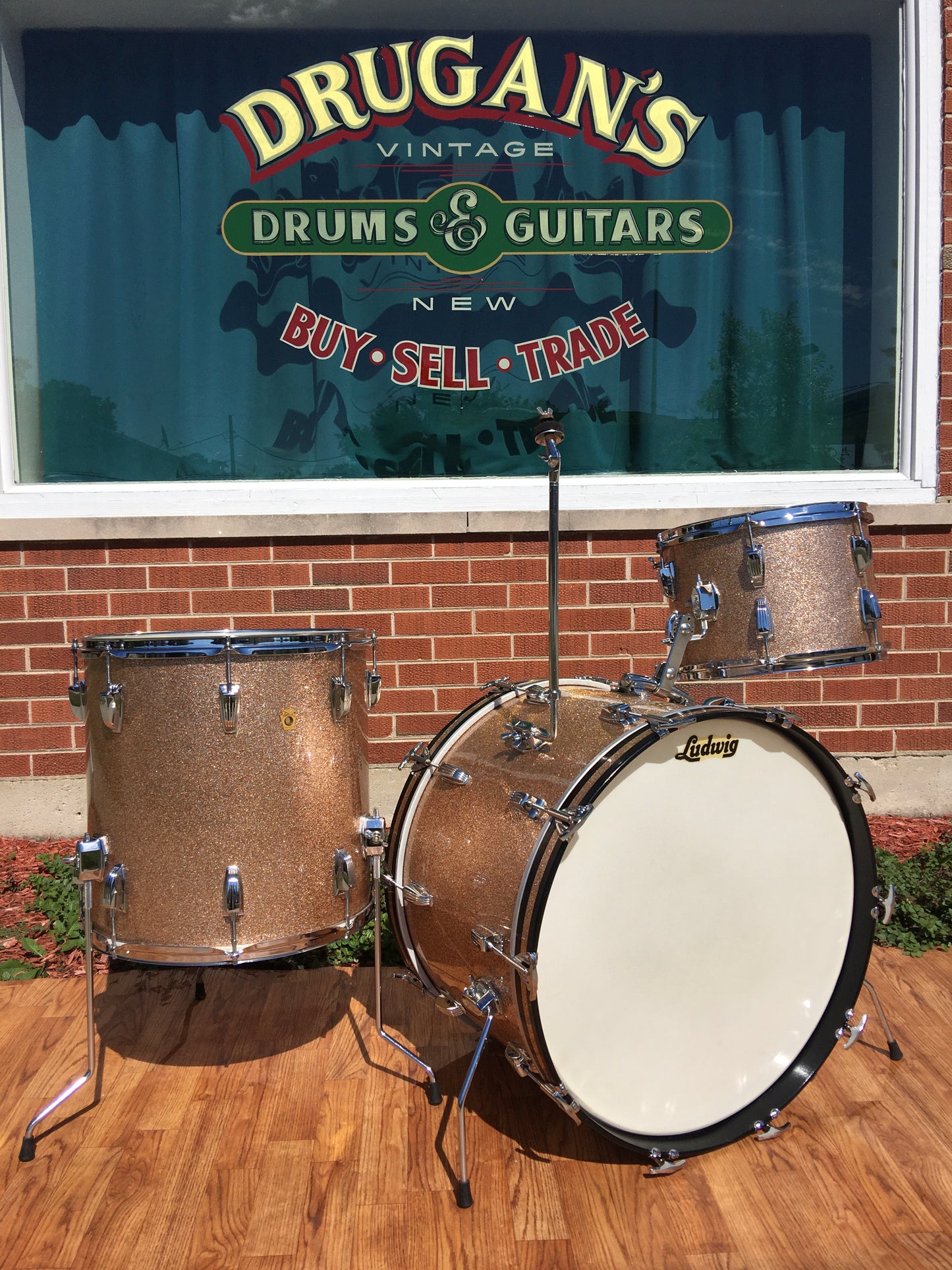 1965 Ludwig Super Classic Drum Set Champagne Sparkle 100% Original