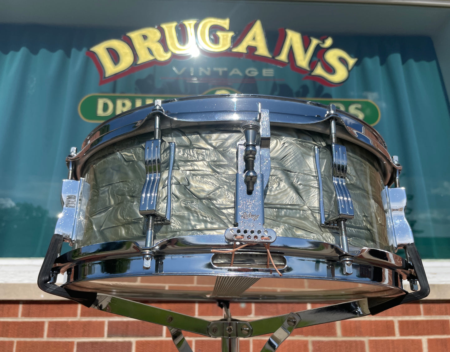 1967 Ludwig 5x14 Jazz Festival Snare Drum Sky Blue Pearl