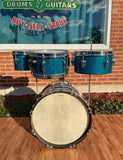 1958 Slingerland Radio King Little Pro Outfit No. 4N Drum Set Aqua Blue Sparkle