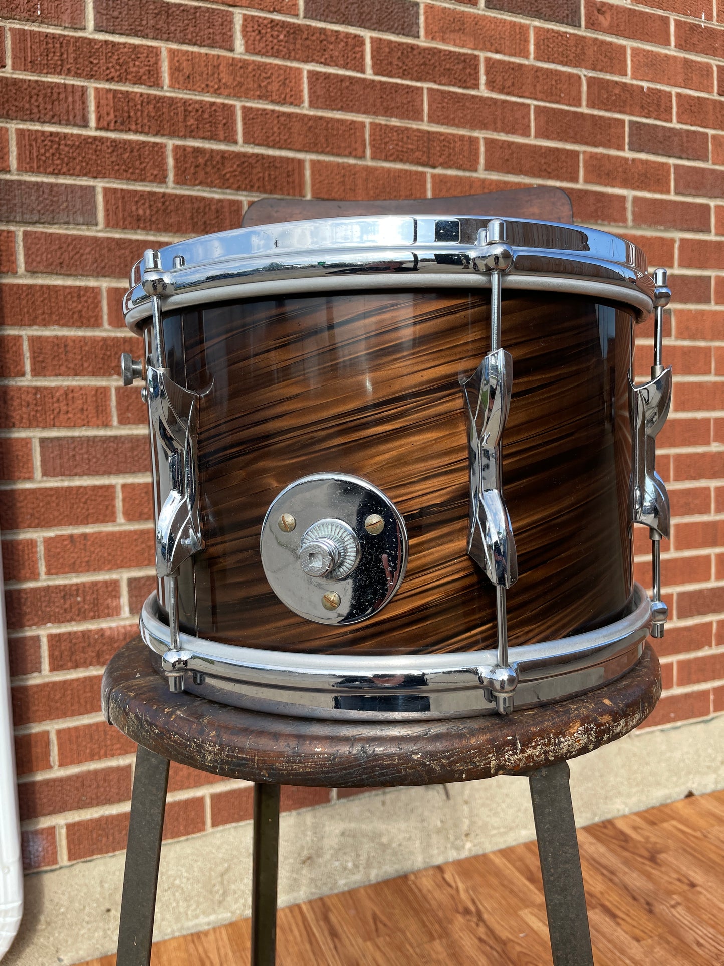 1960s Premier 8x12 Tom Drum Mahogany Duroplastic Root Beer Swirl Ringo Rootbeer