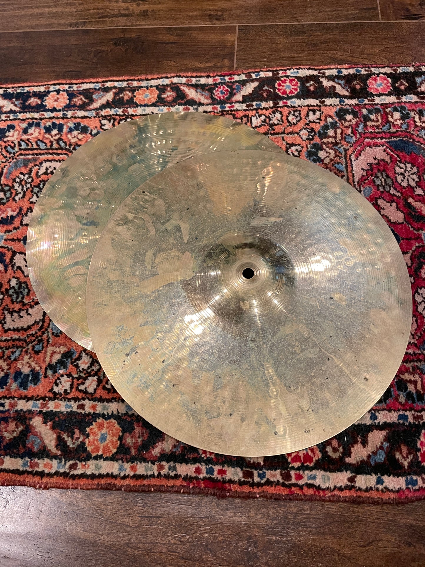 15" Paiste 1989 Signature Series Sound Edge Hi-Hat Cymbal Pair 1378g/1431g #802