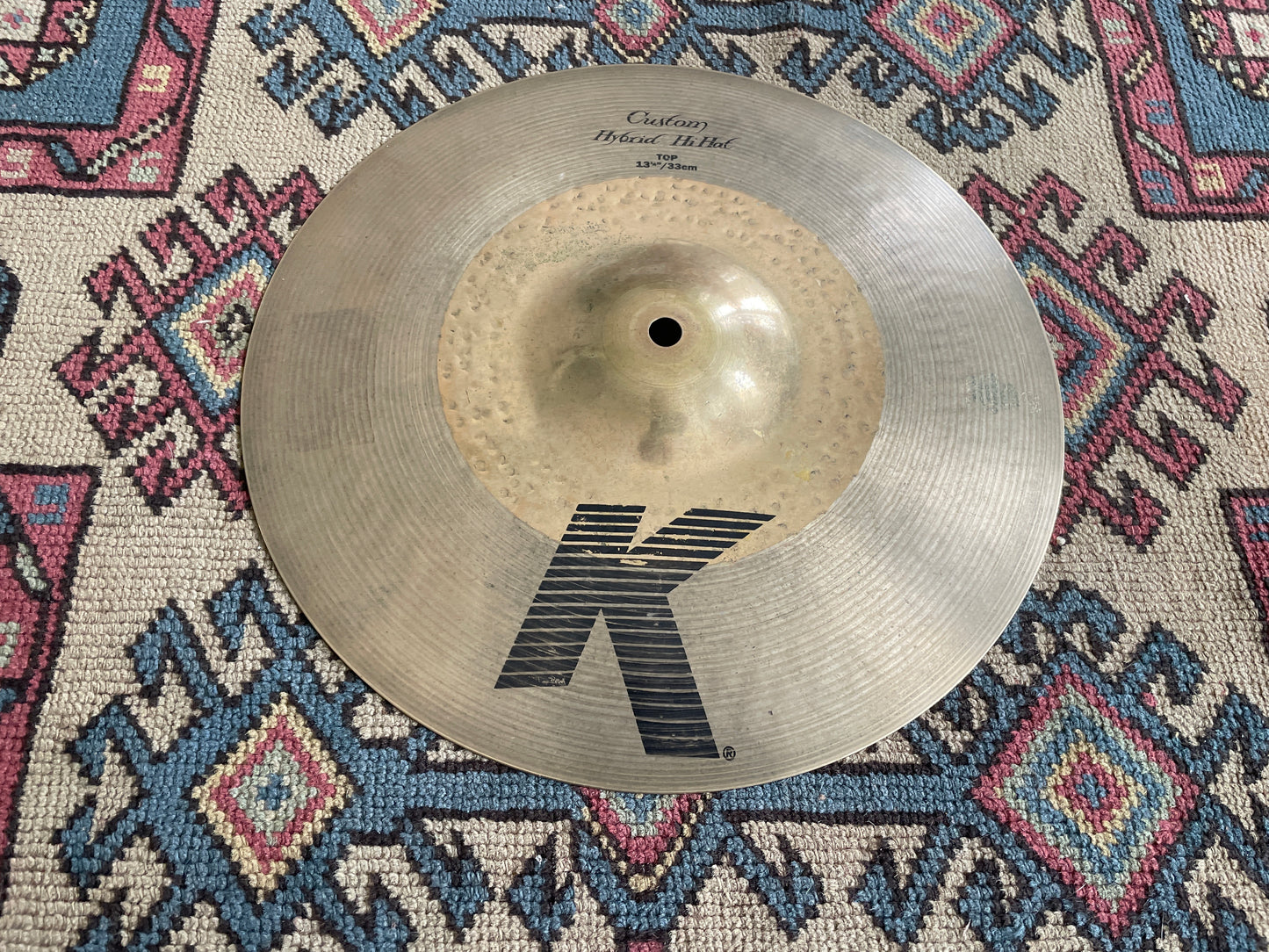 13-1/4" Zildjian K Custom Hybrid Hi-Hat Top Single Cymbal 866g