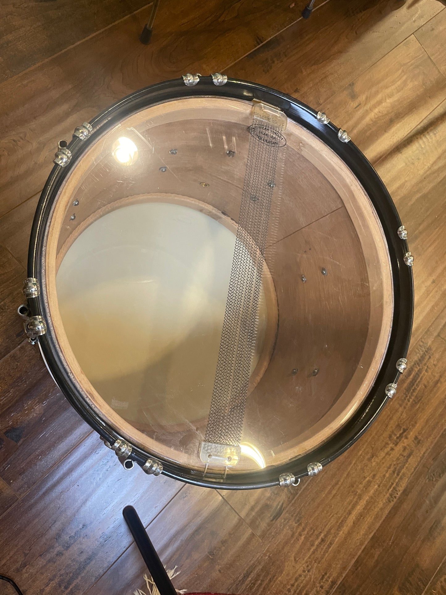 1948 WFL 12x15 Field Snare Drum Black / Gold Duco Marching Parade Snare Ludwig