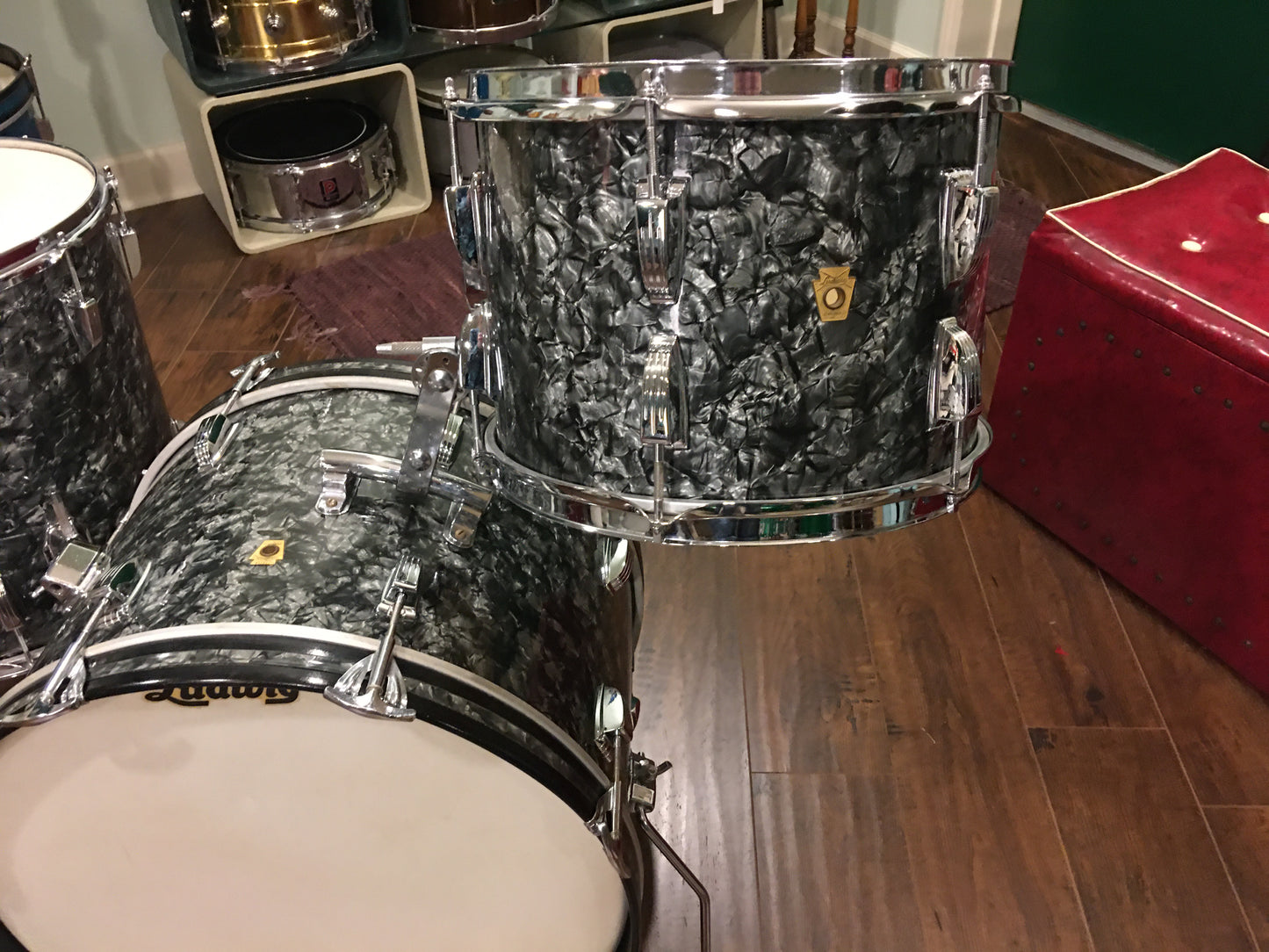 1966 Ludwig Classic Drum Set Black Diamond Pearl 20/13/16