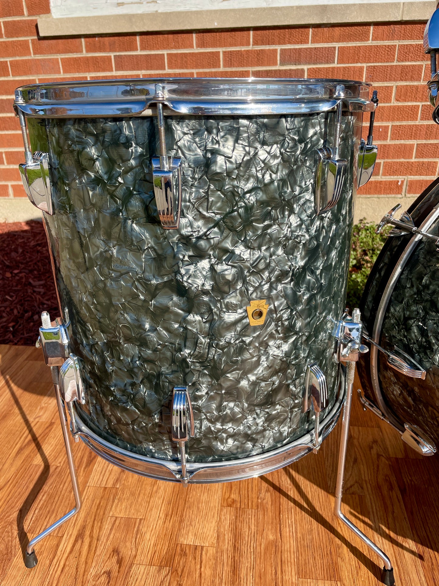 1961 Ludwig No. 983P 5pc Hollywood Outfit Drum Set w/ Jazz Festival Snare Black Diamond Pearl 22/12/12/16/5x14