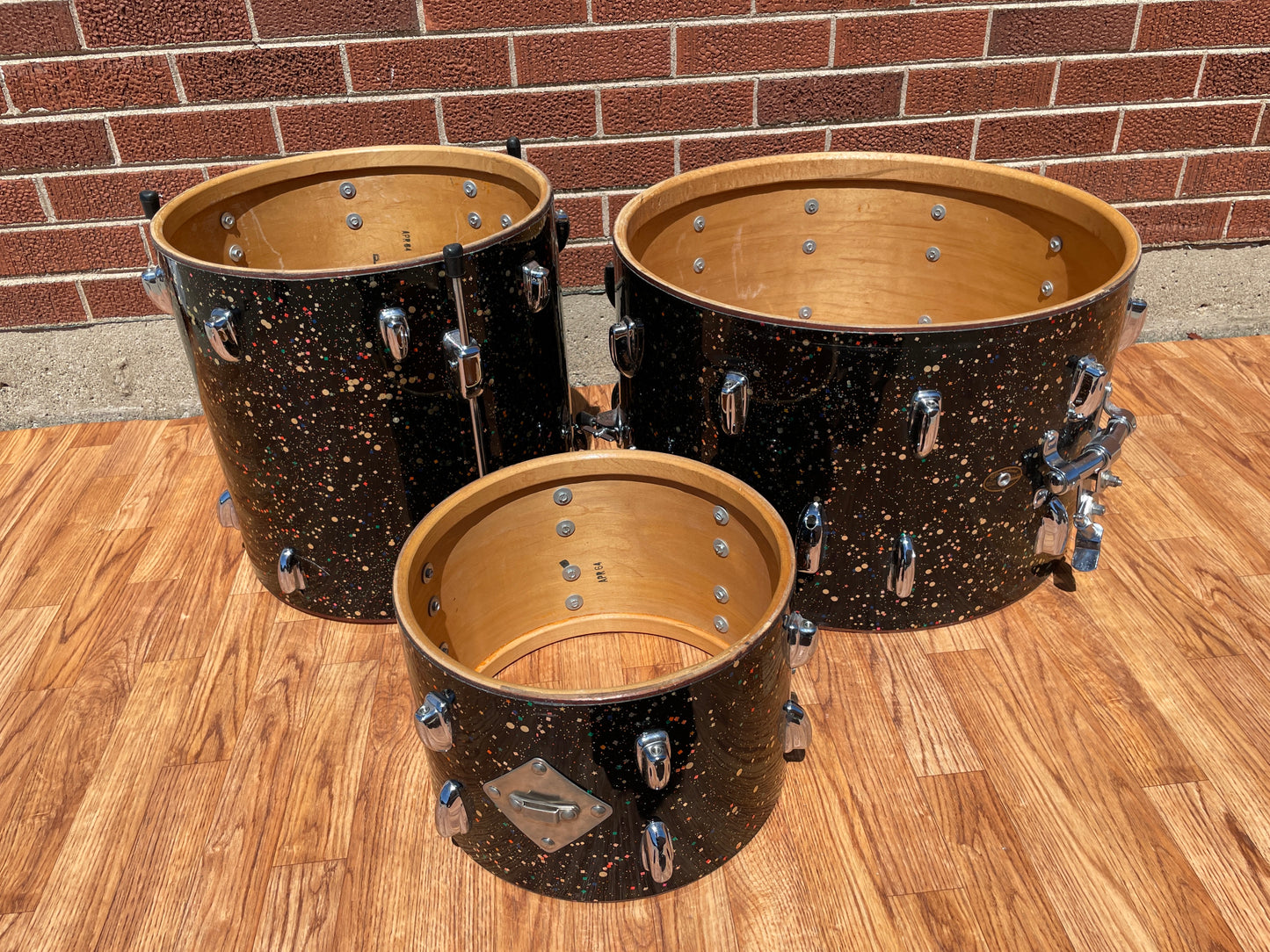 Early 1960s Slingerland Gene Krupa Deluxe Outfit No. 1-N Drum Set Mardi Gras Pearl 22/13/16/5.5x14