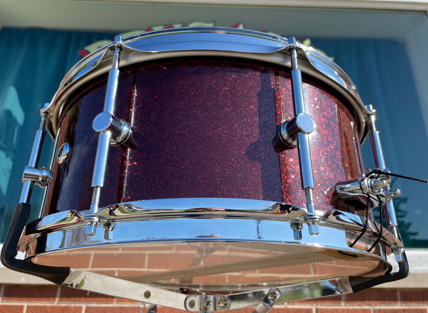 Canopus 6.5x14 Neo Vintage M2 Snare Drum Merlot Glitter