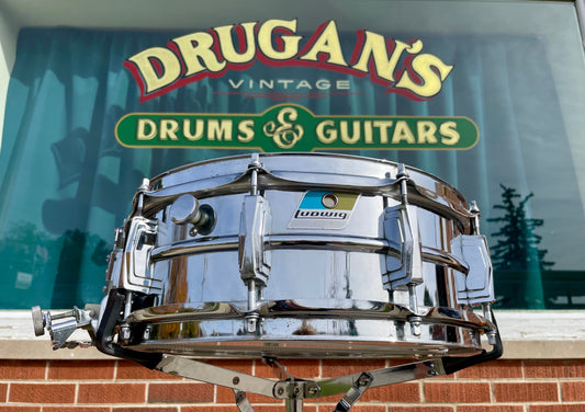 1971 Ludwig 5x14 No. 410 Super Sensitive Snare Drum Supraphonic