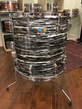 1972 Ludwig 16x16 Oyster Black Pearl Classic Floor Tom Drum 3 Ply
