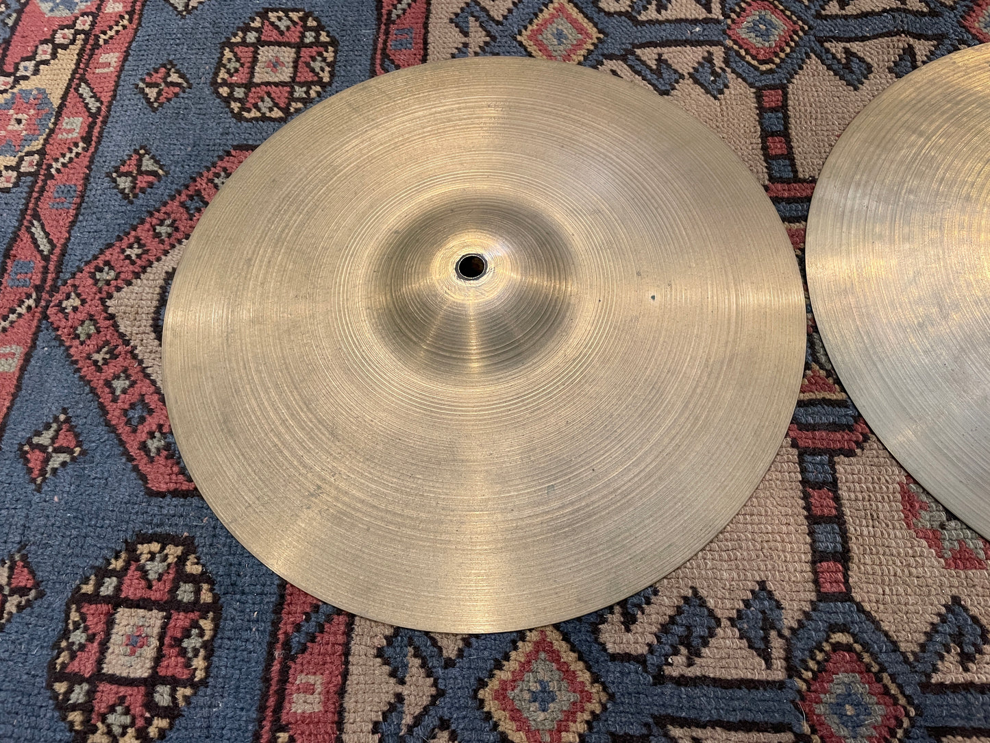 13" Zildjian A 1970s New Beat Hi-Hat Cymbal Pair 724g/1212g #873