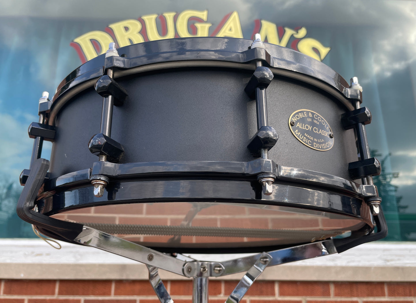 Noble & Cooley 4.75x14 Alloy Classic Snare Drum Black