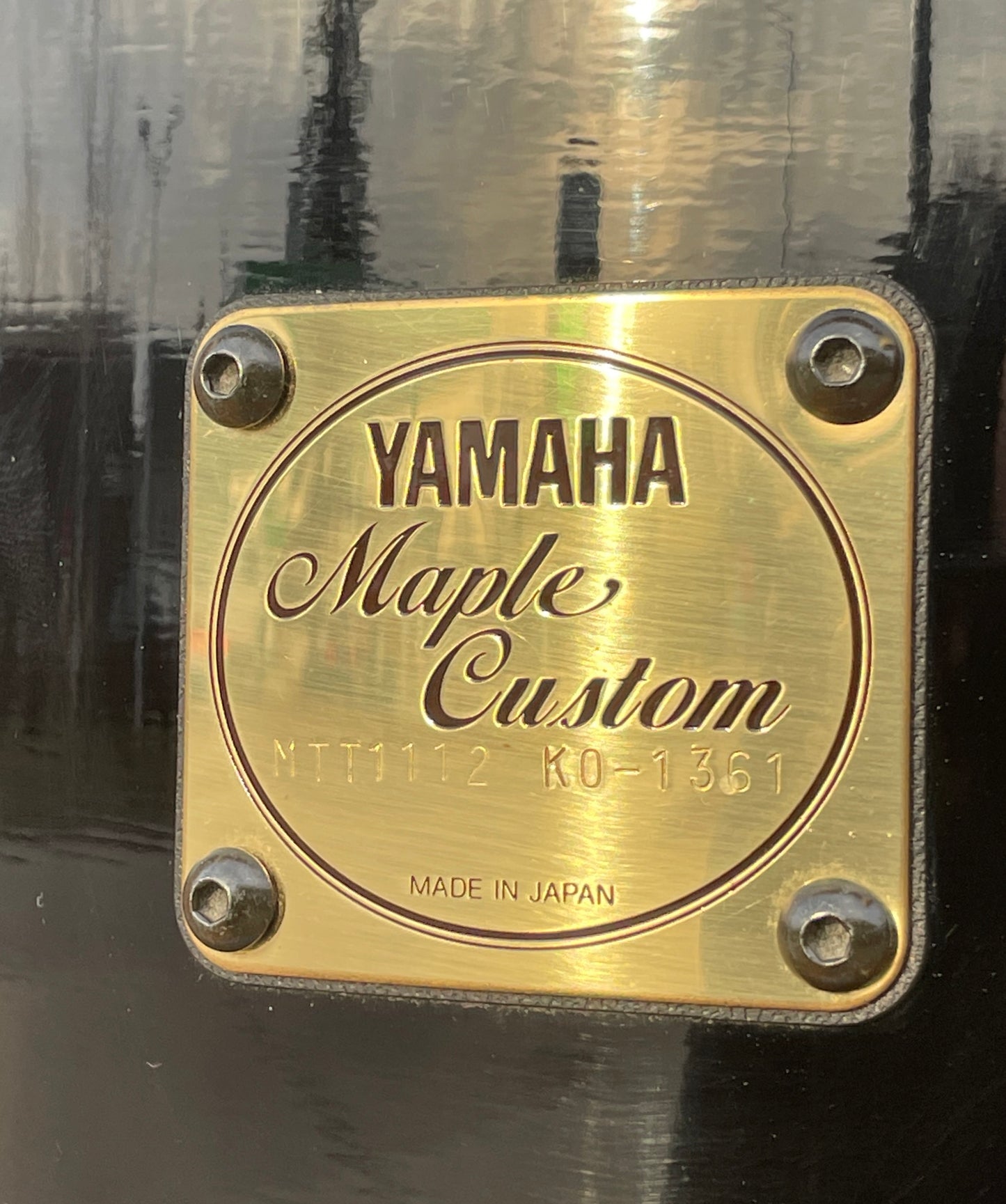 Yamaha 12x10 Maple Custom Tom Drum Single Piano Black 10x12 Made in Japan