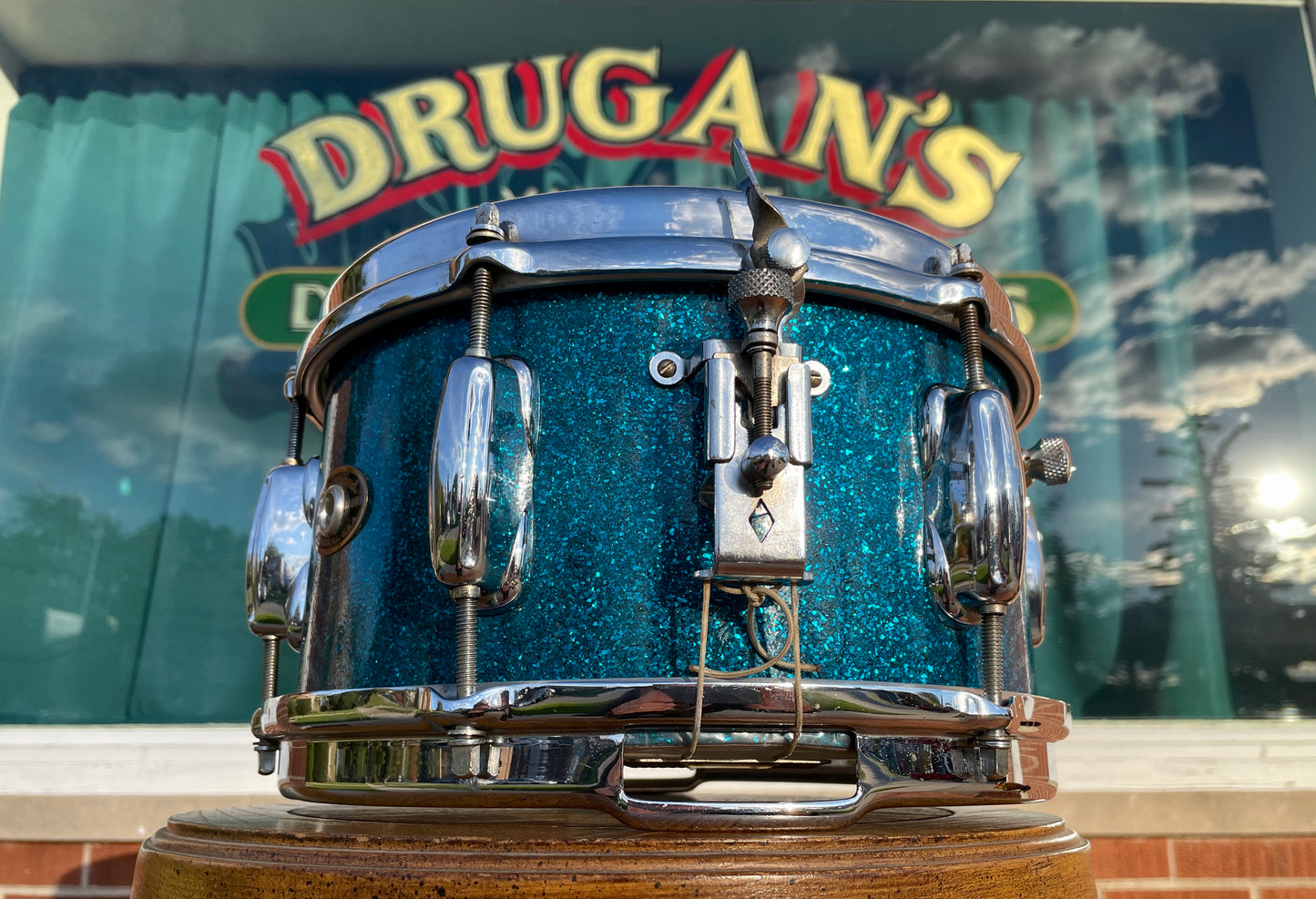 1958 Slingerland Radio King Little Pro Outfit No. 4N Drum Set Aqua Blue Sparkle