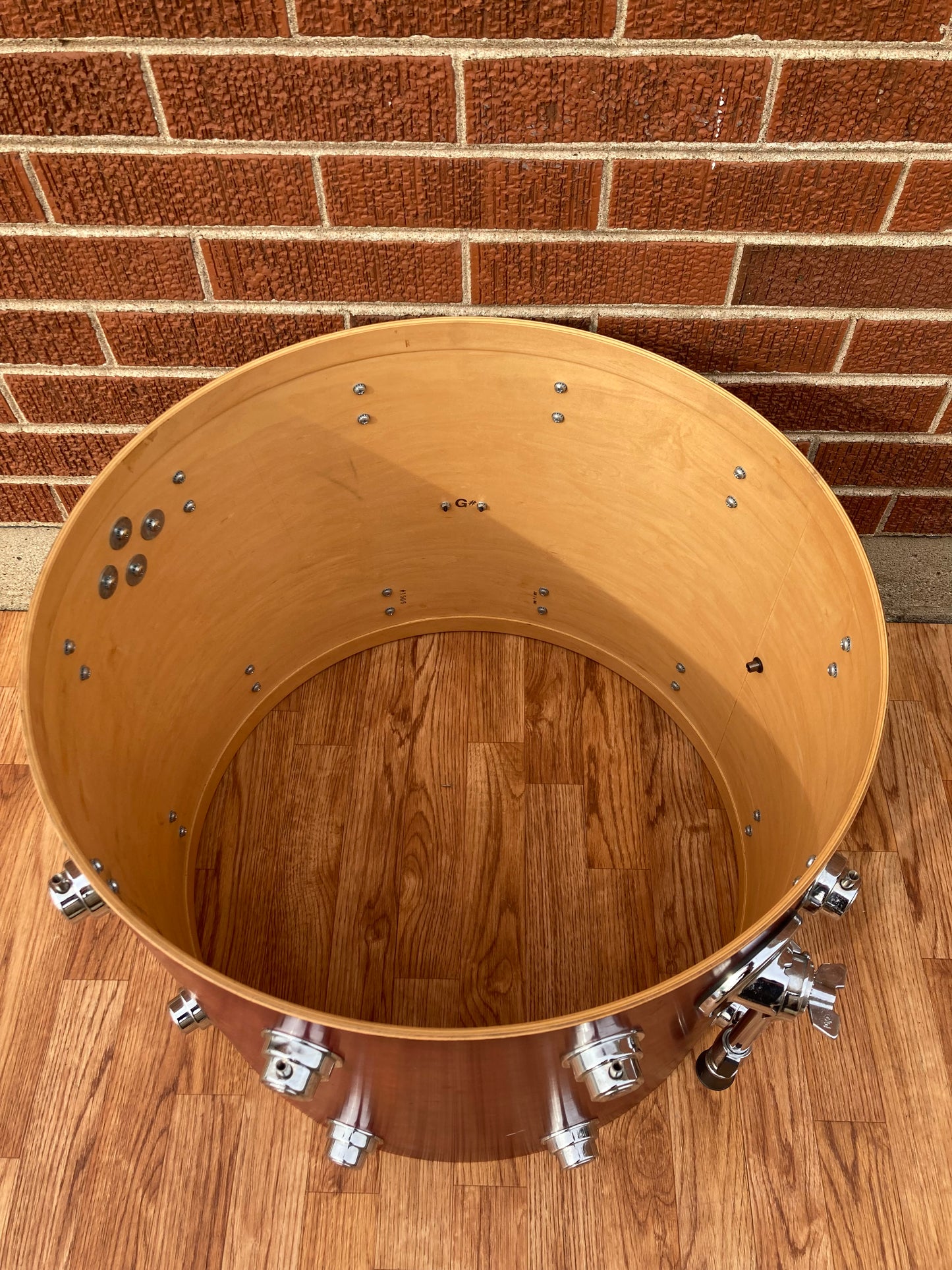 DW 18x22 Bass Drum Single Cherry Satin Oil Drum Workshop