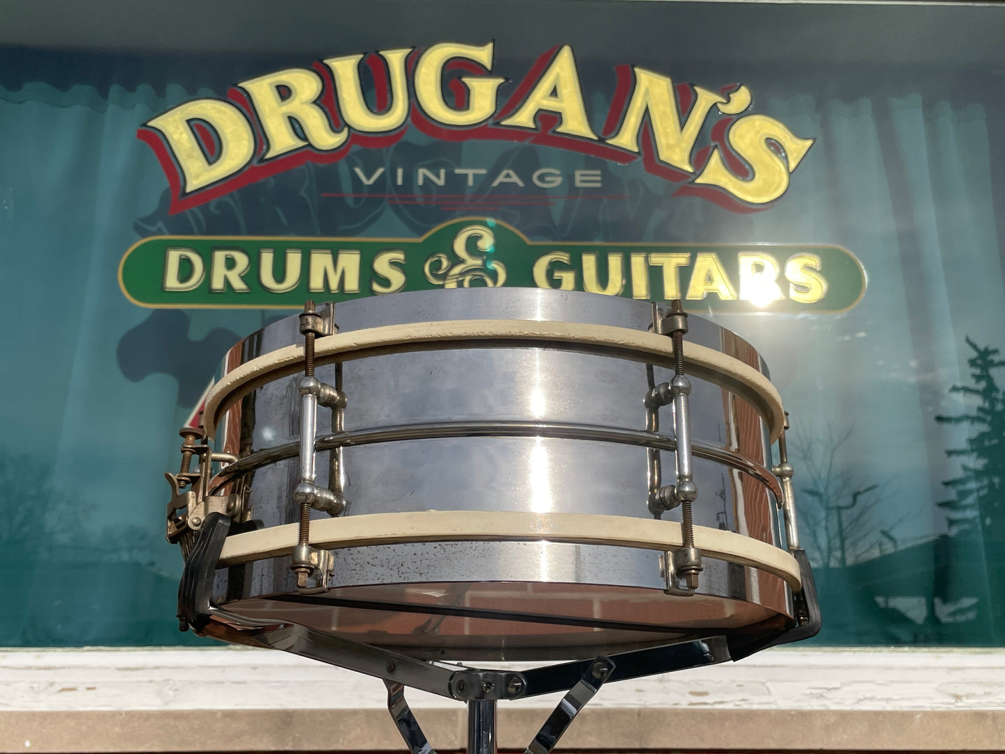 1920s-30s Leedy C.G. Conn "Regular" 5x14 Tube Lug NOB Snare Drum