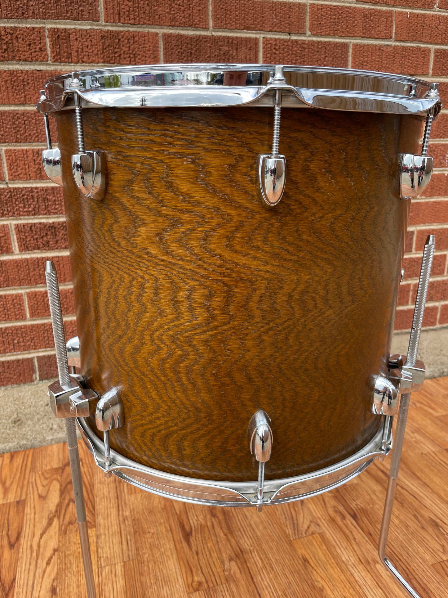 2000s Yamaha Oak Custom 14x15 Floor Tom Drum Badlands Brown MIJ