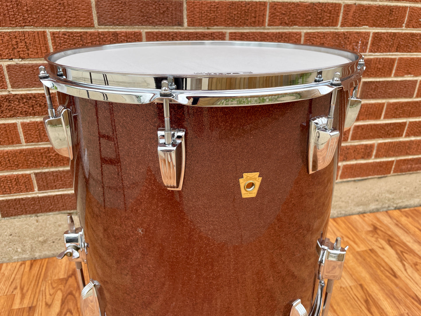 1969 Ludwig 16x16 Floor Tom Burgundy Sparkle