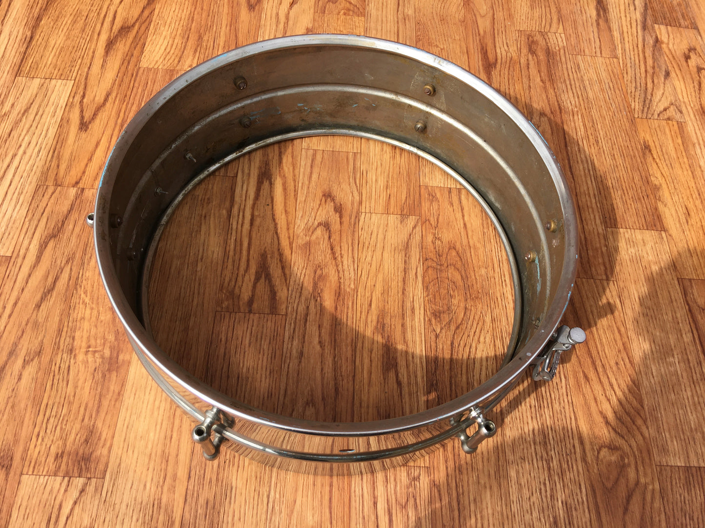 1920s Leedy 5x14 Utility Model Snare Drum - Nickel Over Brass