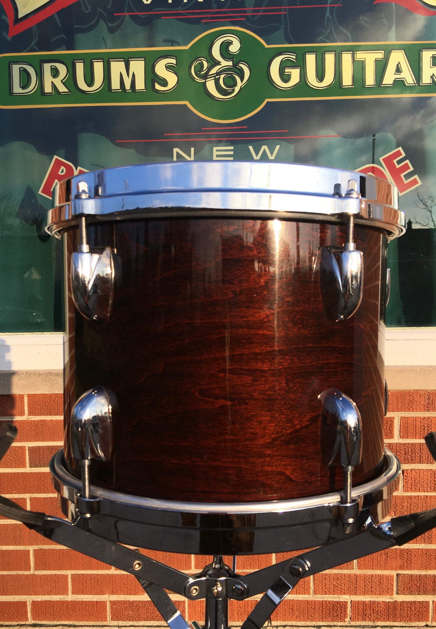 1982 Gretsch Square Badge 8x10 Virgin Tom Drum - Walnut Lacquer