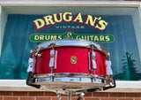 1965 Ludwig 5x14 Jazz Festival Snare Drum Red Sparkle
