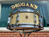 1950s WFL Ludwig 5.5x14 Buddy Rich Super Classic 8 Lug Snare Drum White Marine Pearl
