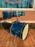 1958 Slingerland Radio King Little Pro Outfit No. 4N Drum Set Aqua Blue Sparkle