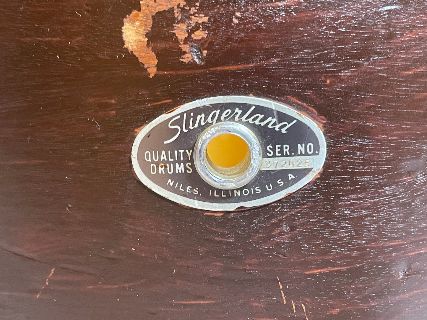 1970s Slingerland 9x13 Tom Drum Single Brown Stain