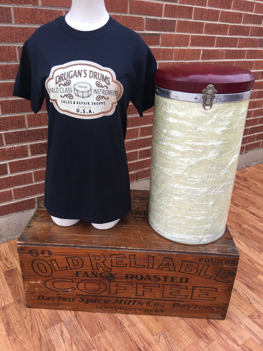 Rare 1950s/1960s Ludwig Canister Throne White Marine Pearl