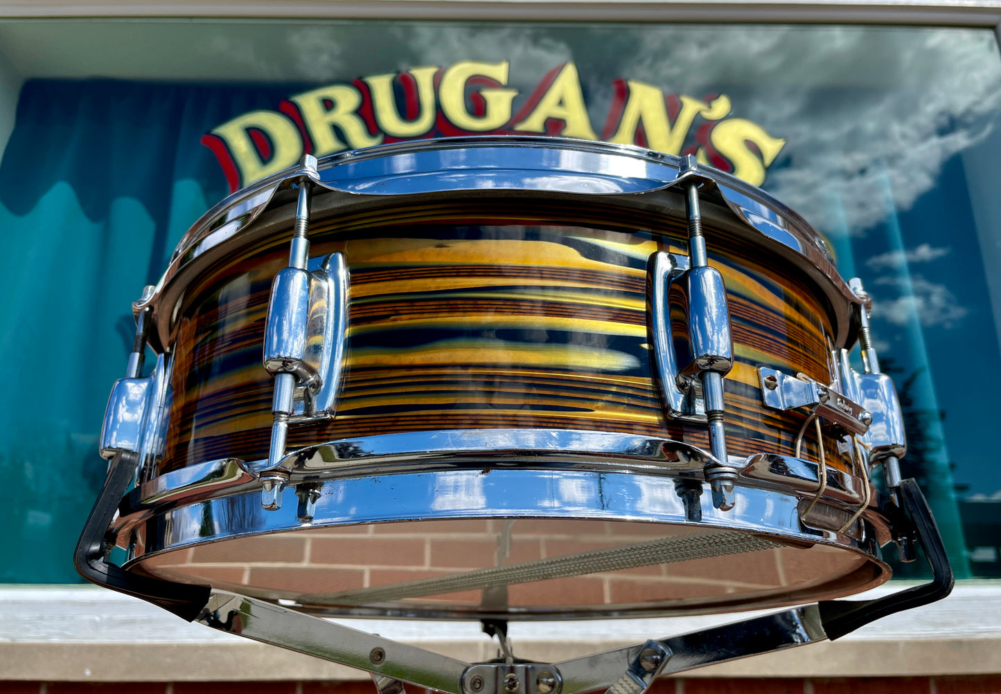 1971 Ludwig Standard 5x14 Snare Drum Lemon Strata