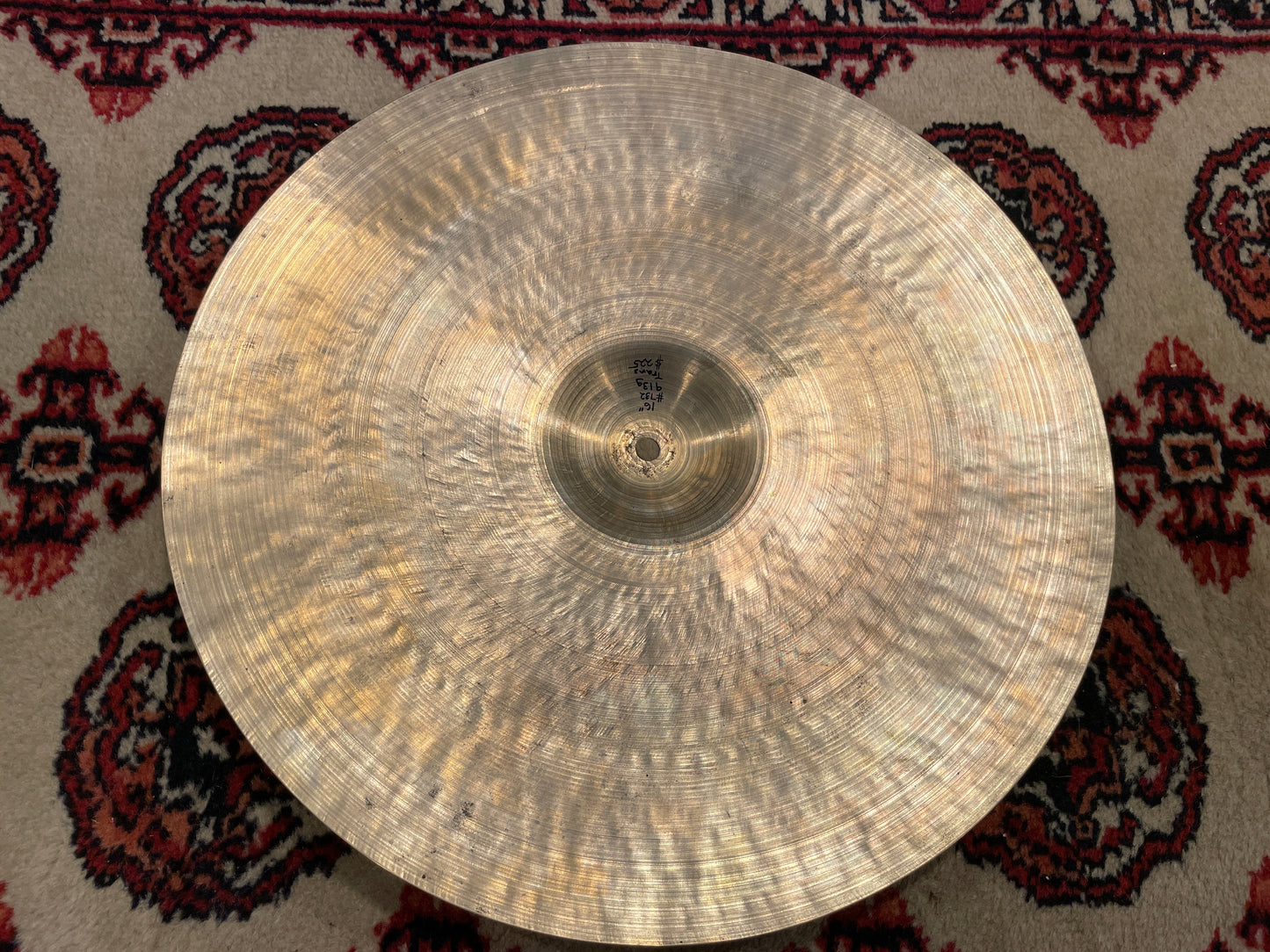 16" Zildjian A 1940s-50s Trans Stamp Crash Cymbal 913g #732 *Video Demo*
