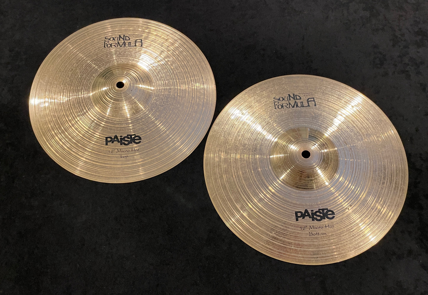 12" Paiste Sound Formula Micro Hats Hi-Hat Cymbal Pair 674g/910g - Rare!!!