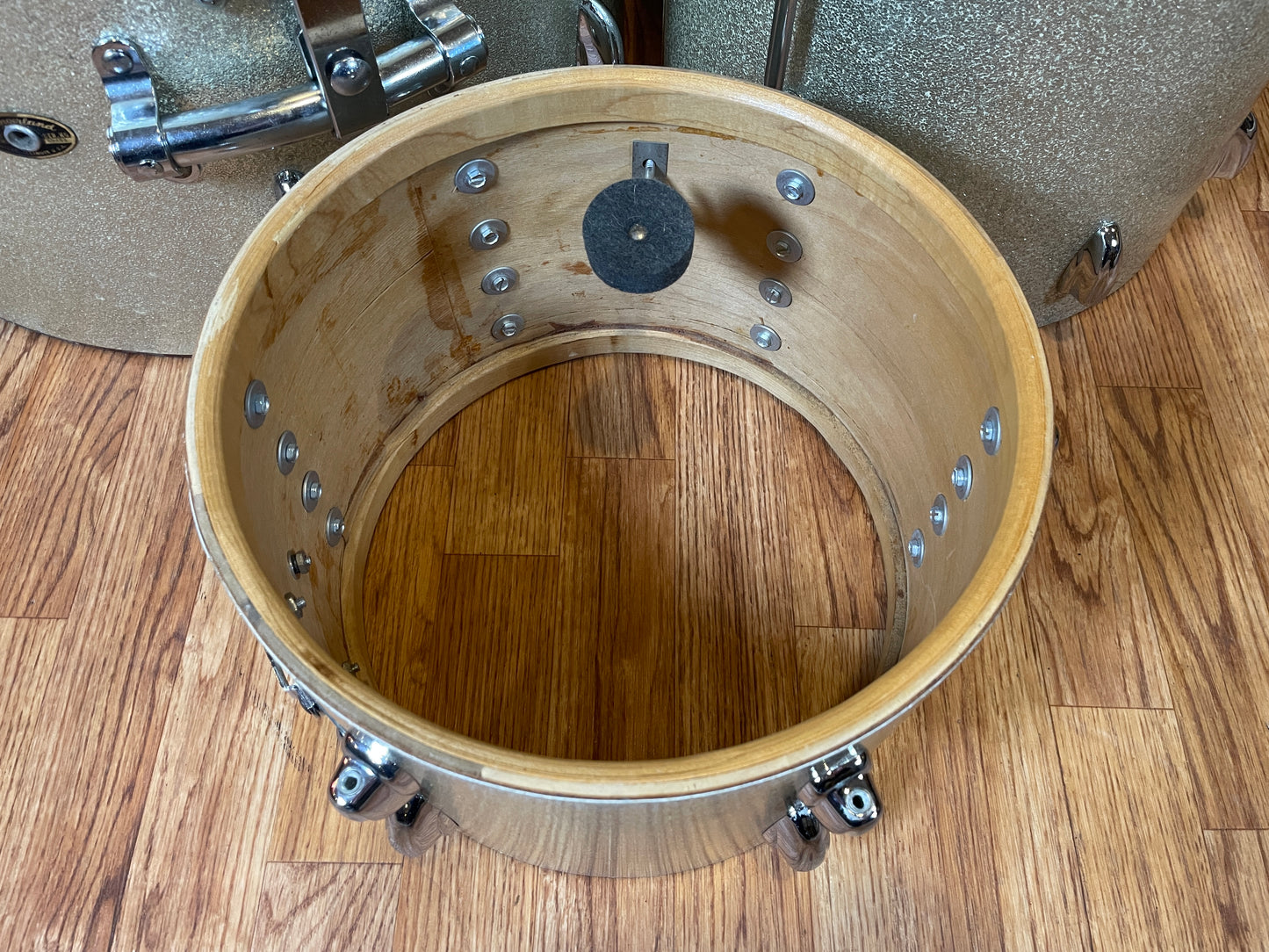 1965 Slingerland Modern Jazz No. 9N Drum Set Silver Sparkle 20-12-14