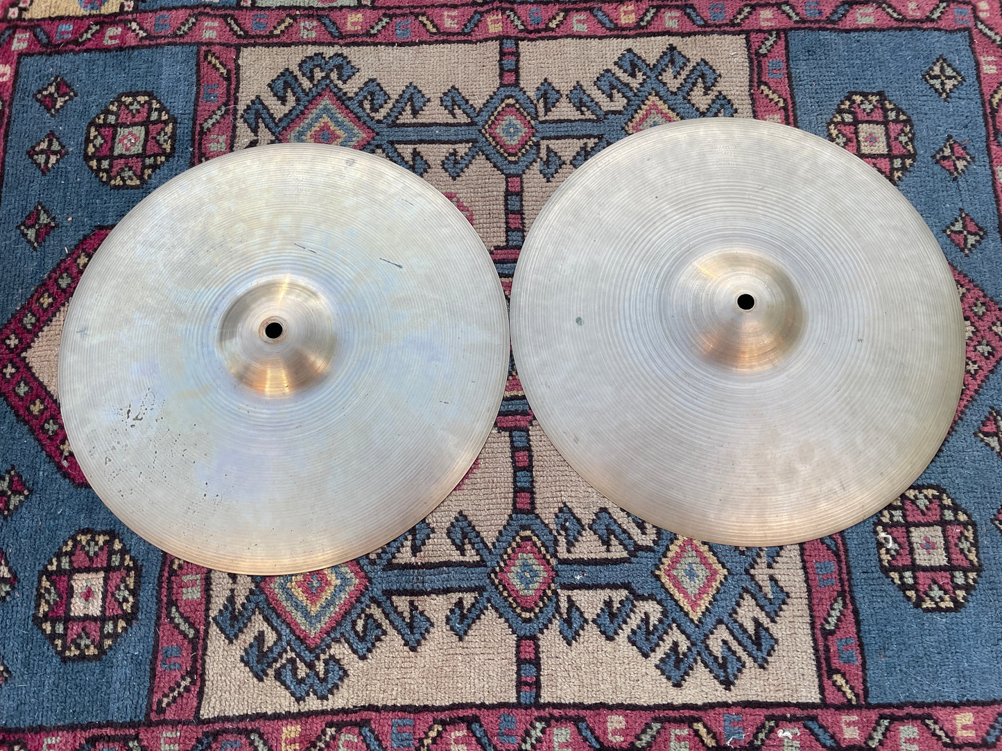 14" Zildjian A 1957-59 Small Stamp Hi-Hat Cymbal Pair 740g/806g #805